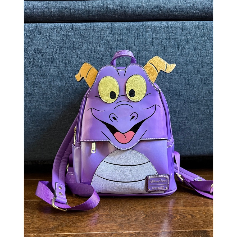 Loungefly Disney Parks Figment Dragon Mini Backpack Purple Epcot 3D Wings